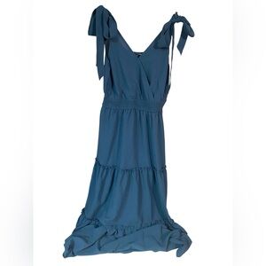 Blue Sleeveless Maxi Dress